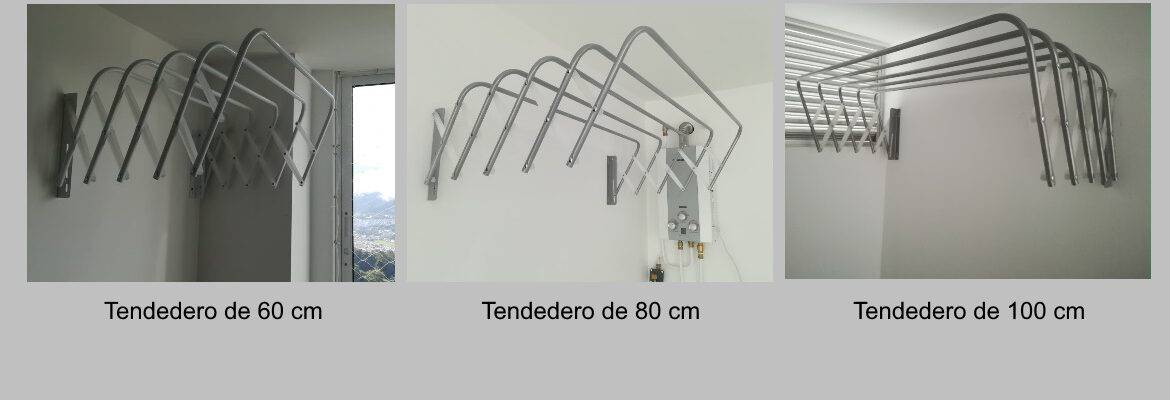 Tendederos de Ropa Pared Retráctil